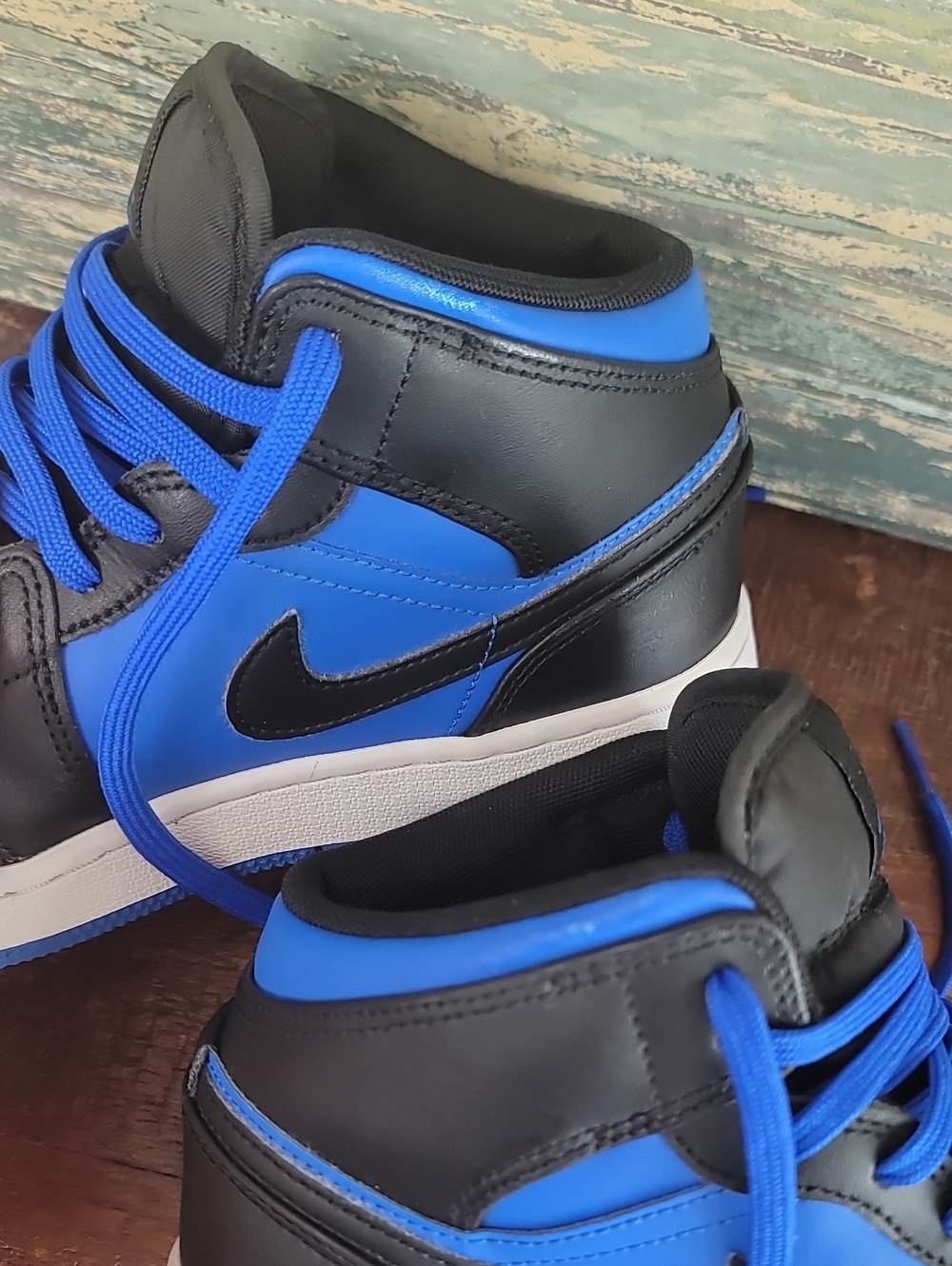 Nike Air Jordan 1 Mid "Black Royal Blue" Wmns 6.5 Great Condition. Fast Shipping - Picture 12 of 12